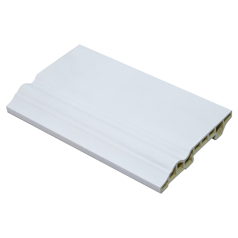 80mm Wood Grain WPC Skirting Board na may PVC Composite Base